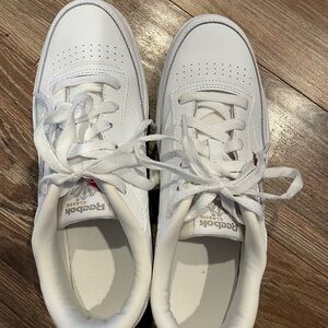 Reebok White Leather Sneakers boys size 6